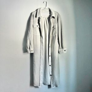 Free People long Ruby Jacket/Shacket stone colour